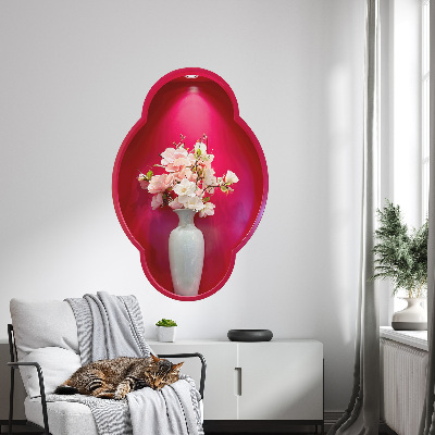3D illusion wall decal 26x39 Flowers in a vase