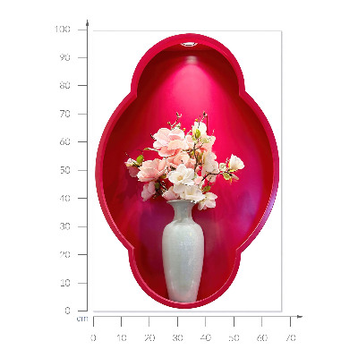 3D illusion wall decal 26x39 Flowers in a vase