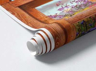 Fake window wall sticker 26x39 Flower window