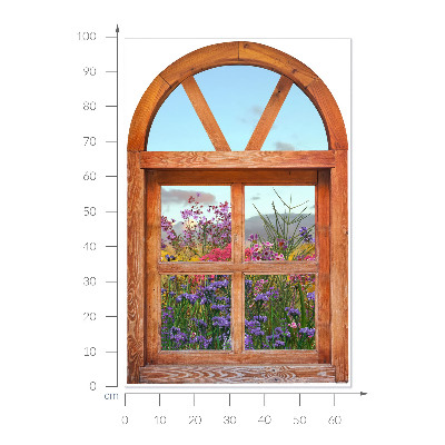 Fake window wall sticker 26x39 Flower window