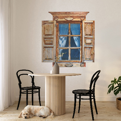 Fake window wall sticker 38x39 Rustic window