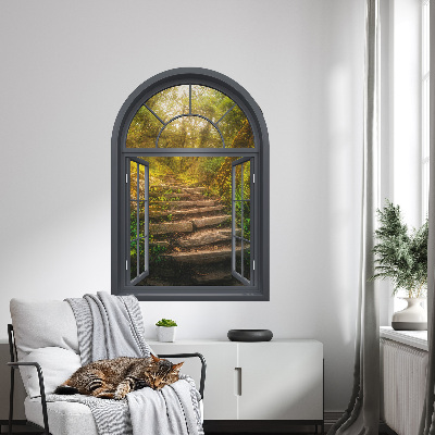 Fake window wall sticker 27x39 Forest window