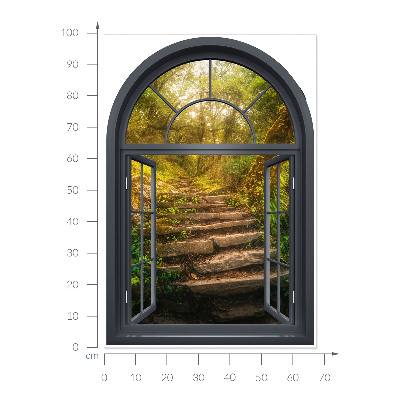 Fake window wall sticker 27x39 Forest window