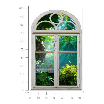 Fake window wall sticker 25x39 Exotic view