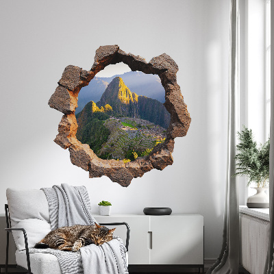 3D wall hole sticker 39x39 Rock Window