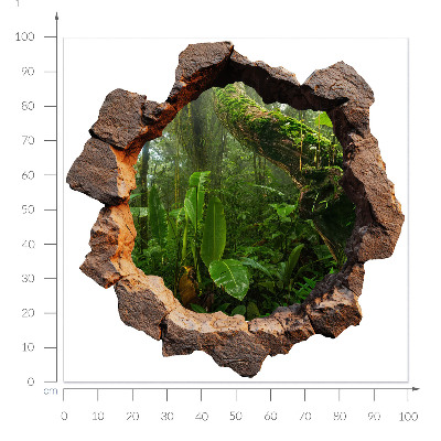 3D wall hole sticker 39x39 Green wonder