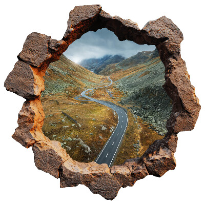 3D wall hole sticker 39x39 Mountain hike