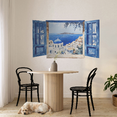 Fake window wall sticker 39x24 Mediterranean landscape