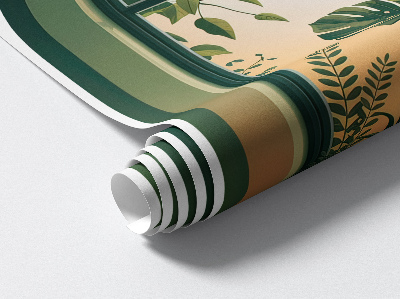 Fake window wall sticker 26x39 Green window