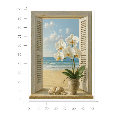 Fake window wall sticker 28x39 Sea Window