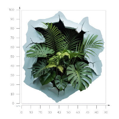 3D wall hole sticker 35x39 Plant explosion