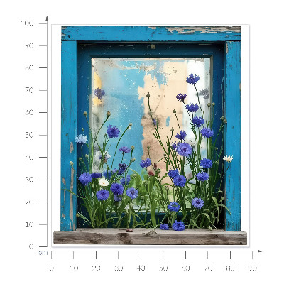Fake window wall sticker 35x39 Country charm