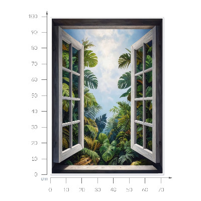 Fake window wall sticker 28x39 Exotic view