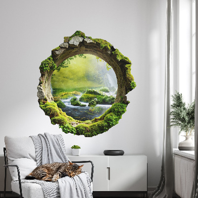 3D wall hole sticker 37x39 Green land
