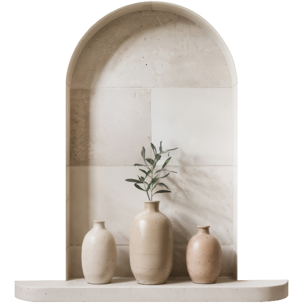 3D illusion wall decal 36x39 Ceramic vases