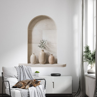 3D illusion wall decal 36x39 Ceramic vases