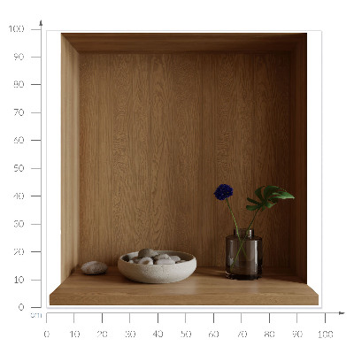 3D illusion wall decal 39x39 Natural decorations