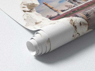 3D wall hole sticker 39x37 An exotic monument