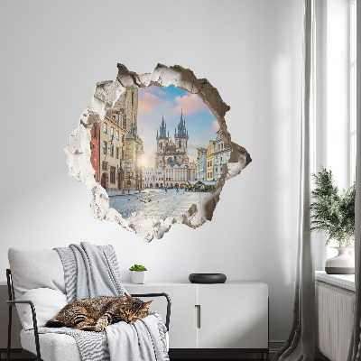 3D wall hole sticker 39x37 City Market