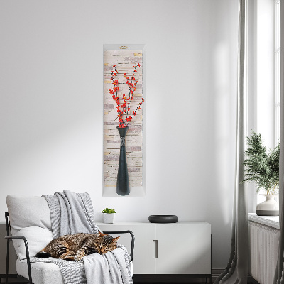 3D illusion wall decal 11x39 Flowers and stones