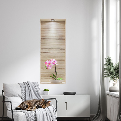 3D illusion wall decal 16x39 Orchid elegance