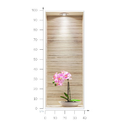 3D illusion wall decal 16x39 Orchid elegance