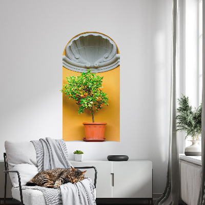 3D illusion wall decal 22x39 Orange tree