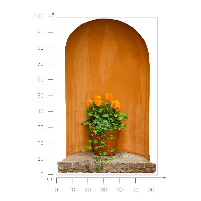 3D illusion wall decal 26x39 Flowers in a pot