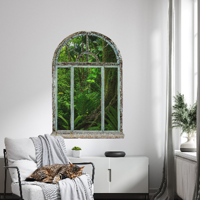 Fake window wall sticker 35x51 Tropical window.