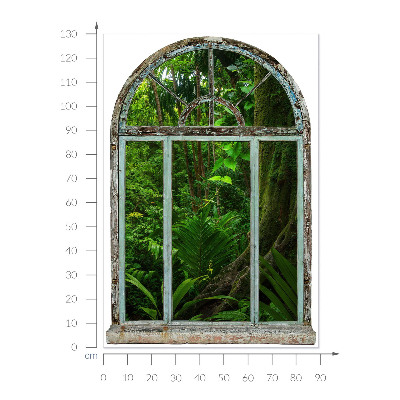 Fake window wall sticker 35x51 Tropical window.