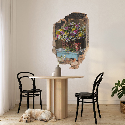 3D wall hole sticker 34x51 Rustic charm