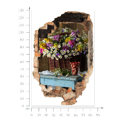 3D wall hole sticker 34x51 Rustic charm