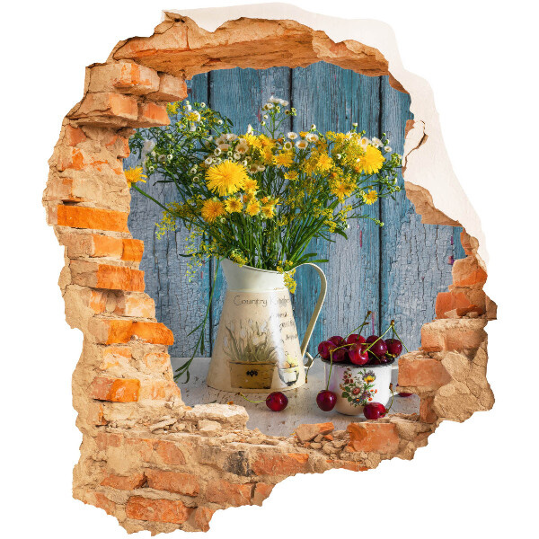 3D wall hole sticker 44x51 Rural landscape