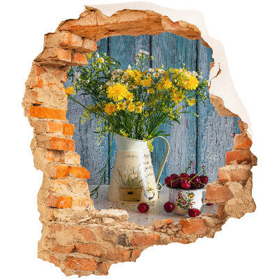 3D wall hole sticker 44x51 Rural landscape