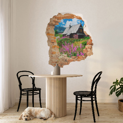 3D wall hole sticker 44x51 Rustic landscape