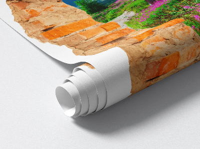 3D wall hole sticker 44x51 Rustic landscape