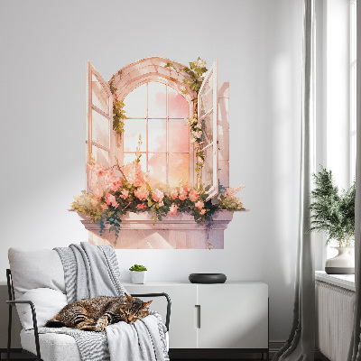 Fake window wall sticker 48x51 Romantic window