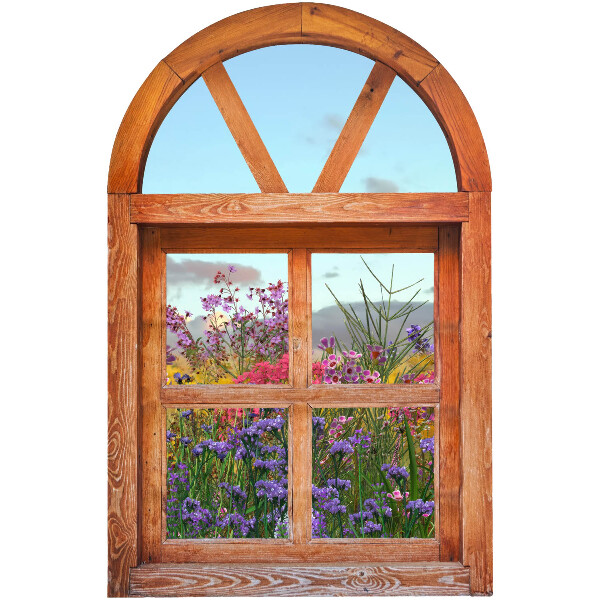 Fake window wall sticker 33x51 Flower window