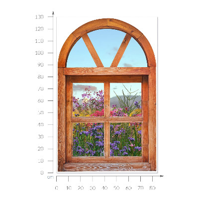 Fake window wall sticker 33x51 Flower window