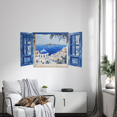 Fake window wall sticker 51x30 Greek landscape