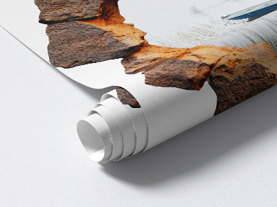 3D wall hole sticker 51x51 Stone Lake