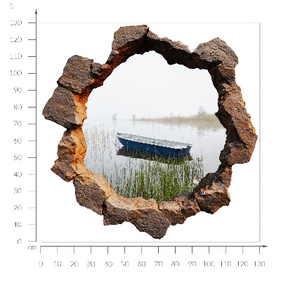 3D wall hole sticker 51x51 Stone Lake