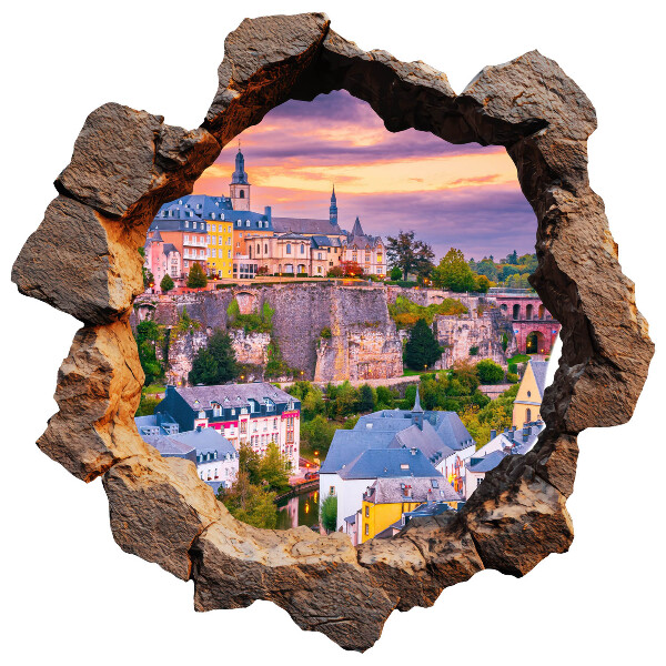 3D wall hole sticker 51x51 Stone window