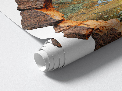 3D wall hole sticker 51x51 Mountain hike