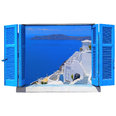 Fake window wall sticker 51x31 Mediterranean landscape