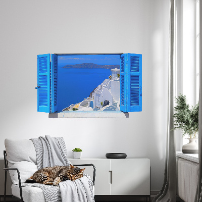 Fake window wall sticker 51x31 Mediterranean landscape
