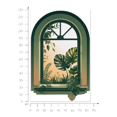 Fake window wall sticker 34x51 Green window