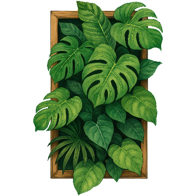 3D illusion wall decal 34x51 Tropical oasis