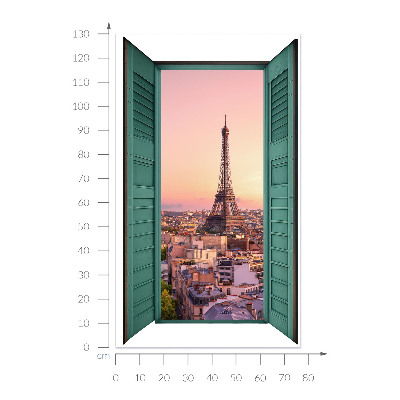 Fake window wall sticker 30x51 City window