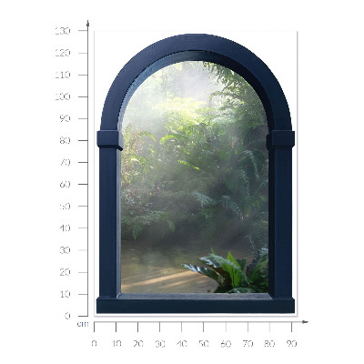 Fake window wall sticker 37x51 Mysterious jungle